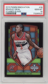BRADLEY BEAL 2013 PANINI INNOVATION STAINED GLASS PSA 10 SP RARE TOUGH GRADE